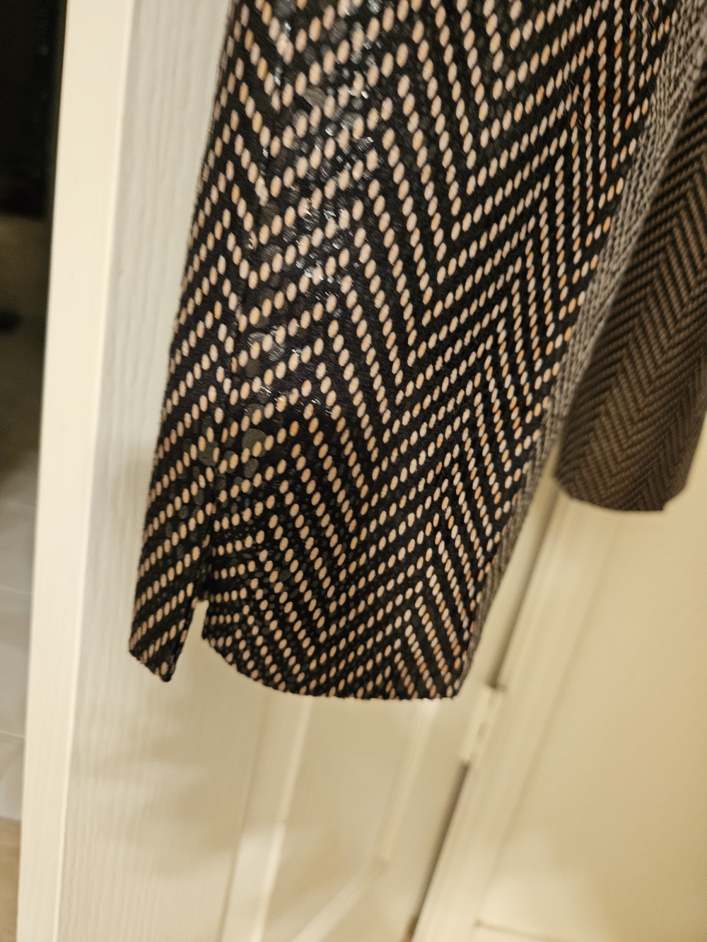 Harve Benard Black & Green Jacket with Soft  Dot Pattern - Picture 9 of 10